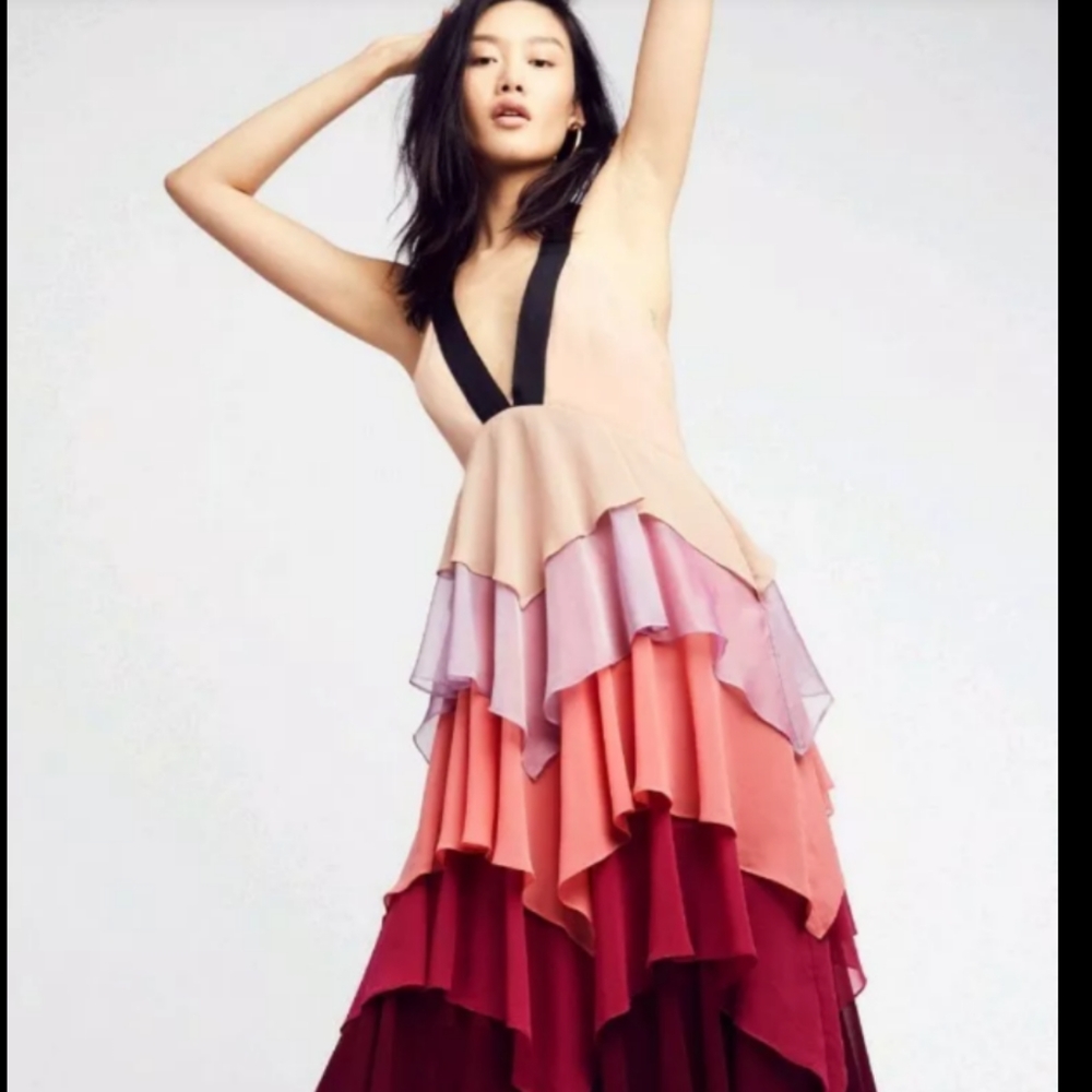 Free People "Beverly" tiered maxi NWT